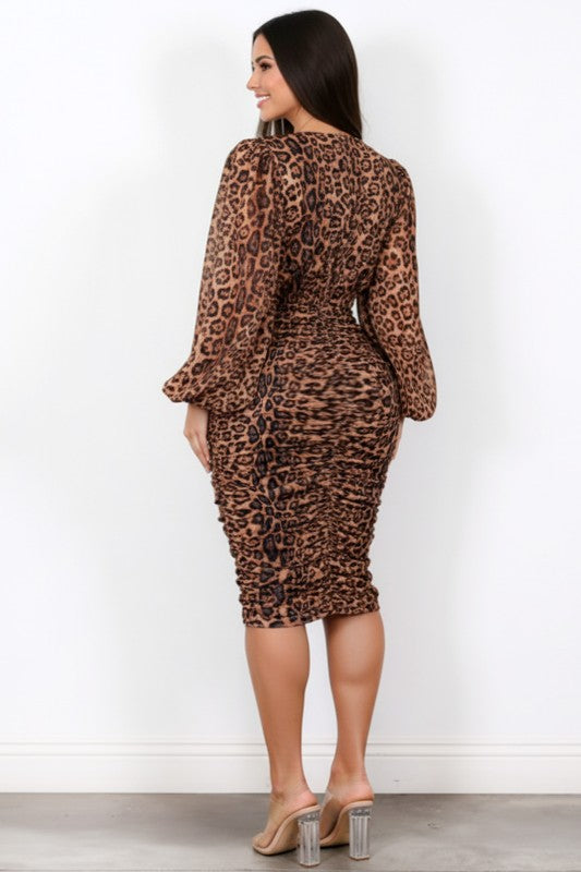 LEOPARDUS midi dress