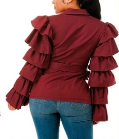 ELEVATE ruffled blazer