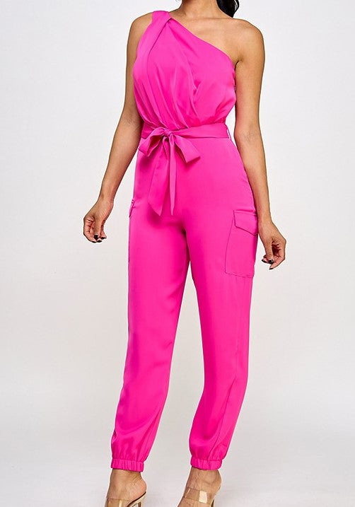 PRESSURE one shoulder jumpsuit