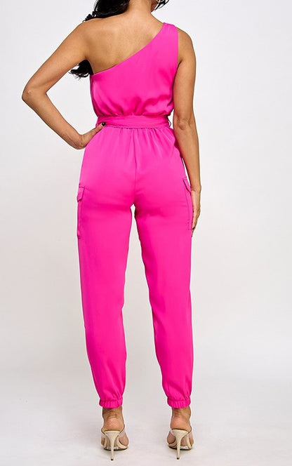 PRESSURE one shoulder jumpsuit