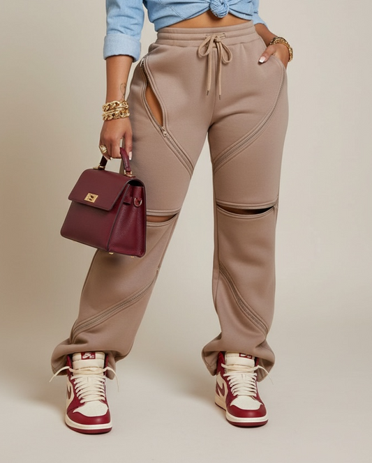 ZIPTATION wide leg joggers