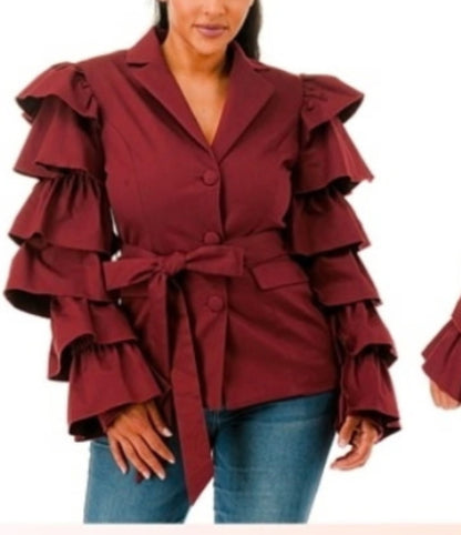 ELEVATE ruffled blazer