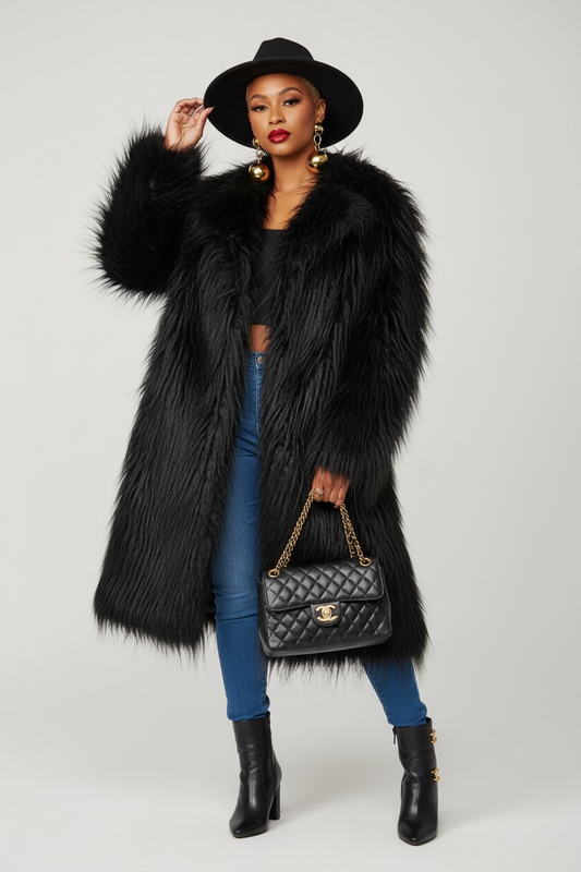 SHIMMY faux fur coat