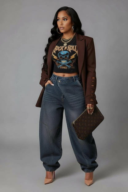 CROSSOVER barrel jeans