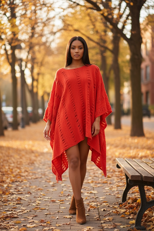 CUTTIN' UP denim poncho