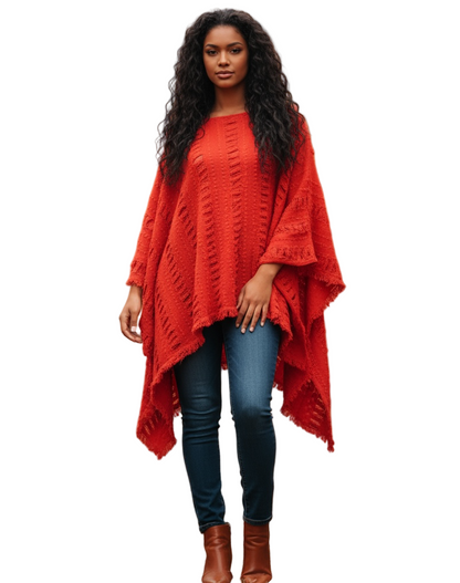 CUTTIN' UP denim poncho