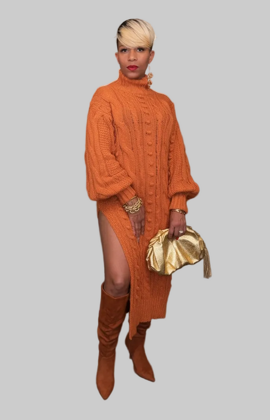 SPLIT DECISION sweater dress