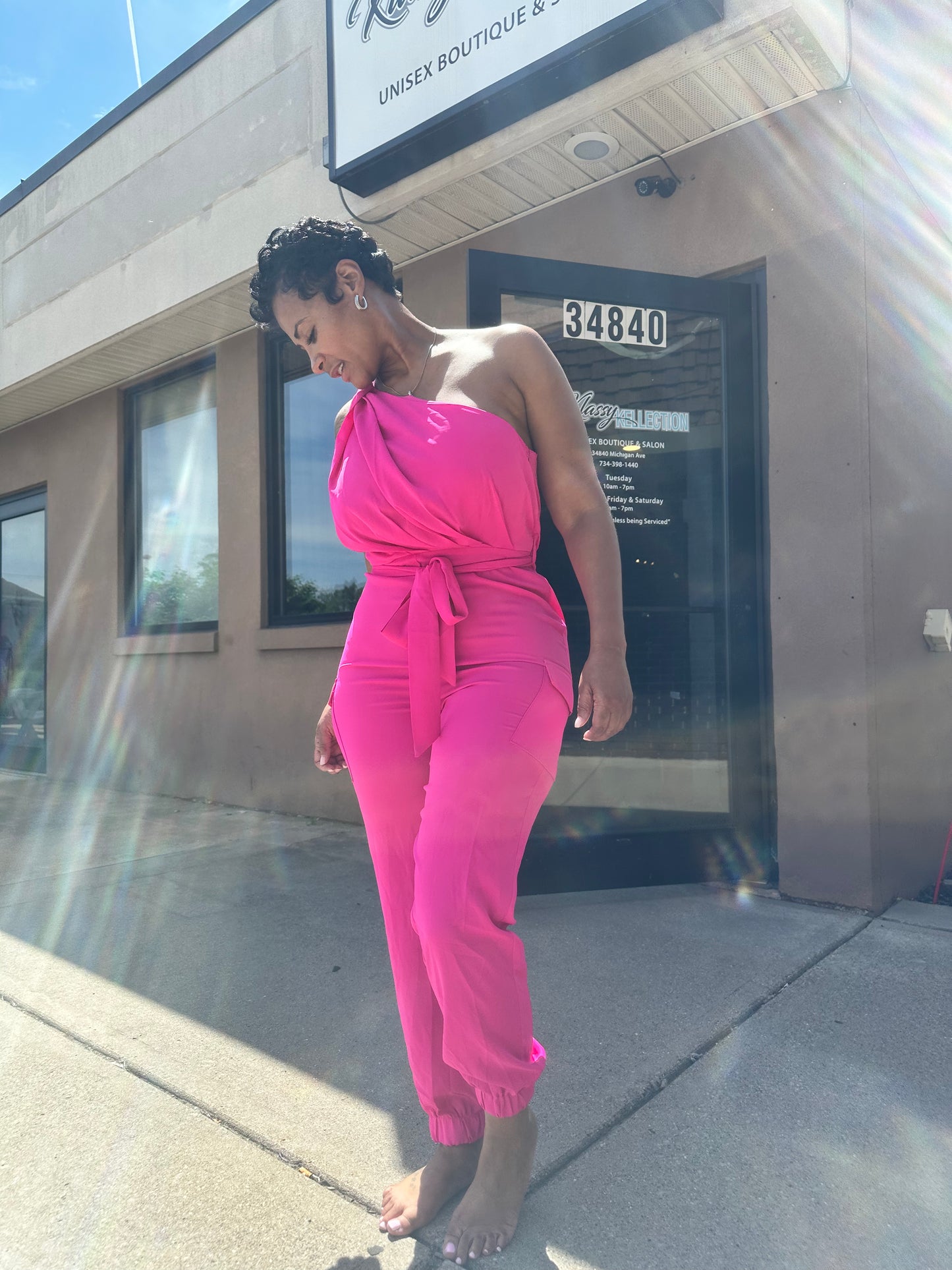 PRESSURE one shoulder jumpsuit